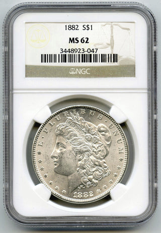 1882 Morgan Silver Dollar NGC MS62 Certified - Philadelphia Mint - H563