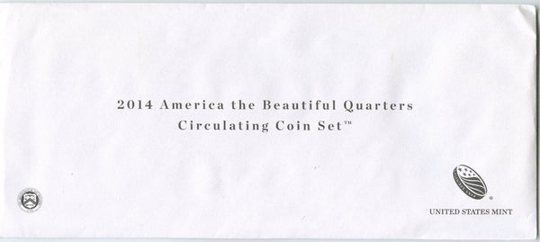 2014 America Beautiful ATB Park Quarters Circulating Coin Set P & D Mint - DM906