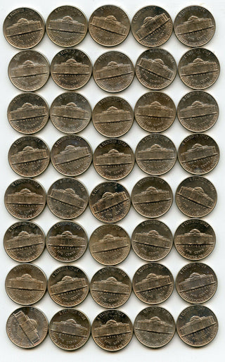 1938-P Jefferson Nickels Uncirculated Coin Roll - Philadelphia Mint Lot - BT457