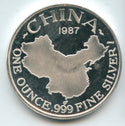 1988 China Year Of The Dragon 999 Silver 1 oz Art Medal Round AMC Mint-SR248