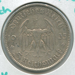 1935-A Germany Coin 5 Mark - Deutsches Reich 1st Anniversary - SR100