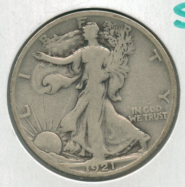 1921-S Silver Walking Liberty Half Dollar 50c San Francisco Mint  - SR218