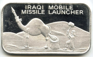 Iraqi Mobile Missile Launcher 999 Silver 1 oz Medal Round USA War Military H428
