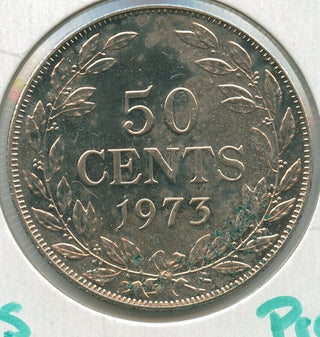 1973 Liberia Proof CN 50 Cents Coin  - SR116