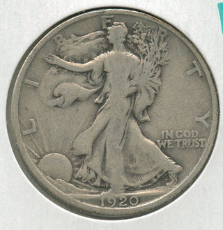 1920-D Silver Walking Liberty Half Dollar 50c Denver Mint  - SR215