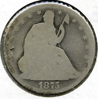 1875 Seated Liberty Silver Half Dollar - Philadelphia Mint - B933