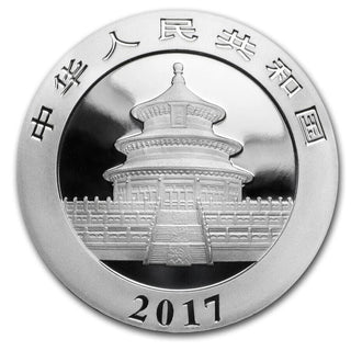 2017 China Silver Panda 30g 999 Silver 10 Yuan Coin Chinese BU Bullion - JP450