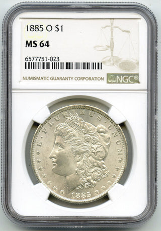 1885-O Morgan Silver Dollar NGC MS64 Certified - New Orleans Mint - C284