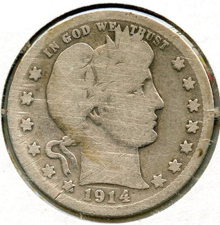 1914-S Barber Silver Quarter - San Francisco Mint - BR901