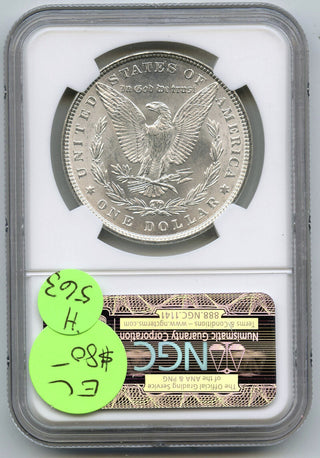 1882 Morgan Silver Dollar NGC MS62 Certified - Philadelphia Mint - H563