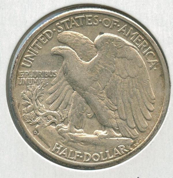 1943-D Silver Walking Liberty Half Dollar 50c Denver Mint  - SR232