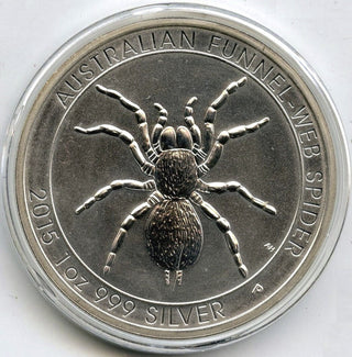 2015 Australian Funnel-Web Spider 999 Silver 1 oz Coin $1 Dollar - H327