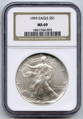 1993 American Eagle 1 oz Silver Dollar NGC MS69 Certified US Mint Bullion H629
