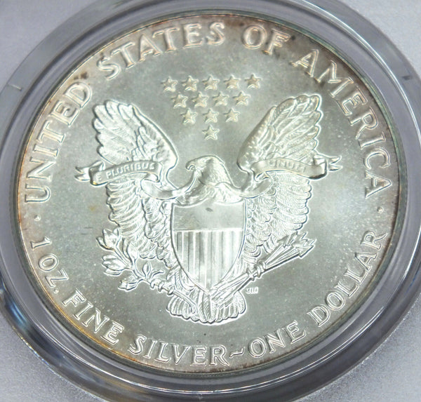 1987 American Eagle 1 oz Silver Dollar PCGS MS69 Toning Toned - C488