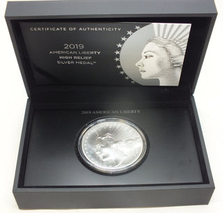 2019 American Liberty High Relief Silver Medal US Mint OGP United States - C473