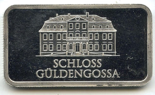 Schloss Guldengossa 999 Silver 1 oz Ingot Bar Medal Geiger Edelmetalle - H437