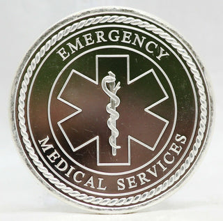 EMS Emergency Medical 999 Silver 1 oz Art Medal EMT Round ounce Bullion - LG638