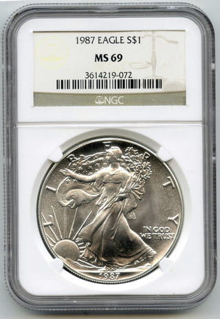 1987 American Eagle 1 oz Silver Dollar NGC MS69 Certified US Mint Bullion H625