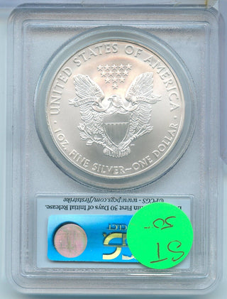 2008 American Silver Eagle 1 oz Silver Dollar PCGS MS69 First Strike- SR197