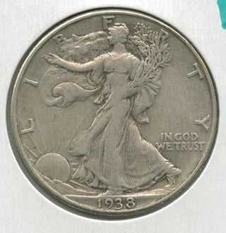 1938-D Silver Walking Liberty Half Dollar 50c Denver Mint  - SR225