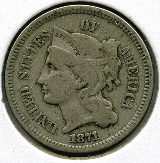 1871 3-Cent Nickel - Three Cents - Philadelphia Mint - H652