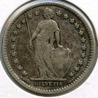 1909-B Switzerland Silver Coin 1 Franc - Helvetia - H588