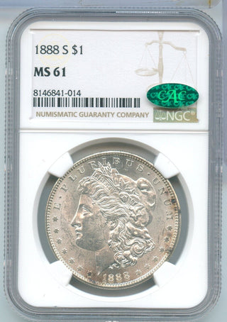 1888-S Silver Morgan Dollar NGC MS61 San Francisco Mint - SR187