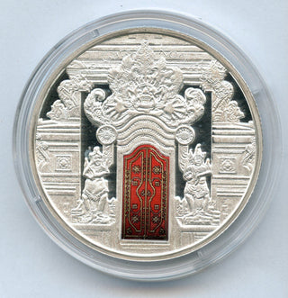 2012 Fiji Temple Gates Kori Agung Silver Proof $10 Coin - JN216