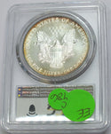 1987 American Eagle 1 oz Silver Dollar PCGS MS68 Toning Toned - C486