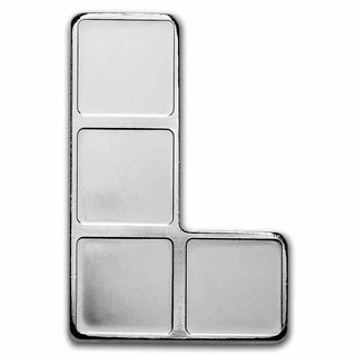 Tetris L Shape Tetrimino Block 1 Oz 999 Ag Silver 2023 Niue $2 Coin - JP420