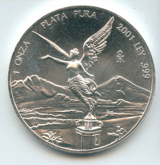 2001 Mexico Libertad 999 Silver 1 oz Onza Coin Plata Pura Bullion Ounce - SR132