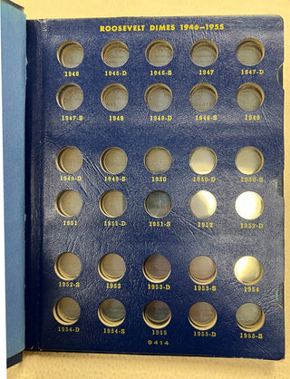 Roosevelt Dimes 1946 -  Whitman Coin Folder 9414 Album - KR949