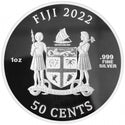 2022 Fiji Dogs 999 Silver 1 oz Coin 50 Cents Proof-Like Coin BU Uncirculated