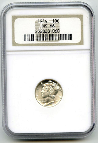1944 Mercury Silver Dime NGC MS66 Certified - Philadelphia Mint - H593