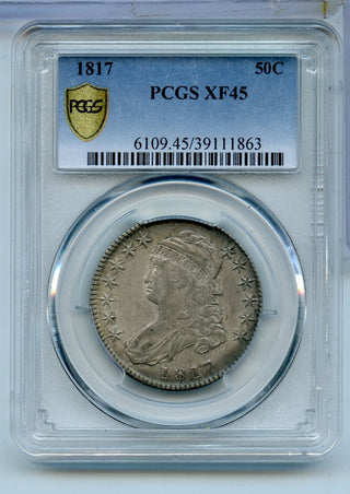 1817-P Silver Bust Half Dollar 50c PCGS XF45 - Philadelphia Mint - KR997