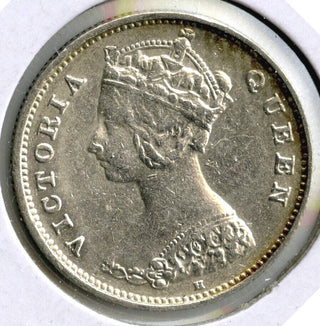 1897 Hong Kong Silver Coin 10 Cents - Queen Victoria - H583