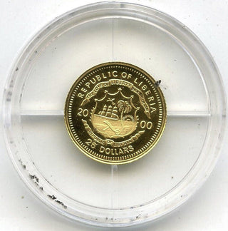 2000 Martin Luther $25 Gold Proof Coin Liberia Commemorative - H500