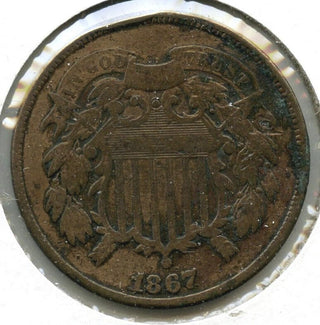 1867 2-Cent Coin - Two Cents - Damaged - C698