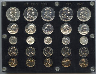 1955 - 1959 United States Proof Coin Sets + Capital Holder - C315