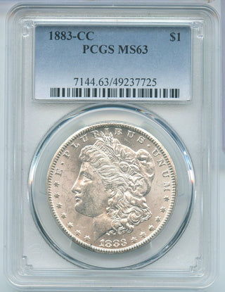 1883-CC Silver Morgan Dollar PCGS MS63 Carson City Mint - SR182