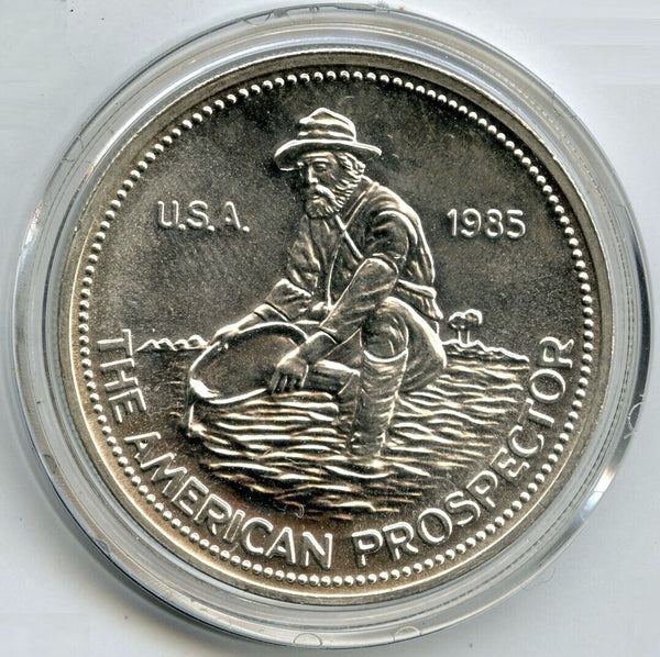 1985 American Prospector 999 Silver 1 oz Art Medal Round Engelhard - H407