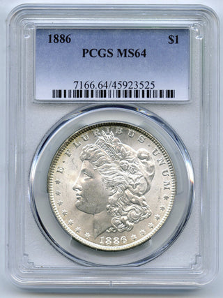 1886 Morgan Silver Dollar PCGS MS 64 Certified - Philadelphia Mint - C21