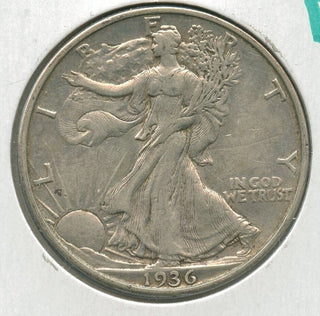 1936-D Silver Walking Liberty Half Dollar 50c Denver Mint  - SR222