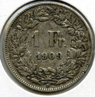 1909-B Switzerland Silver Coin 1 Franc - Helvetia - H588