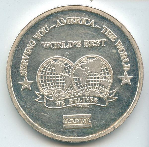 1991 USPS 20th Anniversary 999 Silver 1 oz Art Medal Round -SR257