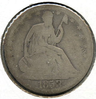 1858-O Seated Liberty Half Dollar - Altered Date - Cull Coin - New Orleans C217