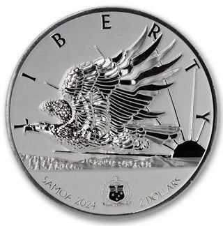 2024 Light of Liberty UHR 1 oz Silver Proof Coin Susan Taylor Samoa $2 - JP715