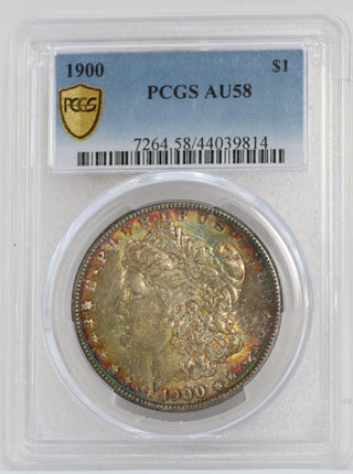 1900-P Toned Morgan Silver Dollar  PCGS AU58 Philadelphia Mint - SR172