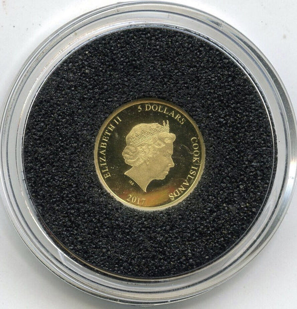 2017 Princess Diana $5 Proof Gold Coin - Cook Islands Commemorative - H505
