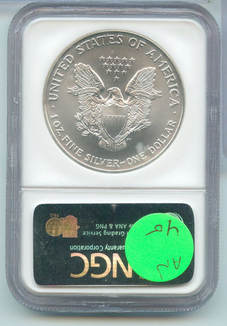 2002-P American Silver Eagle 1 oz Silver Dollar NGC MS69 - SR41